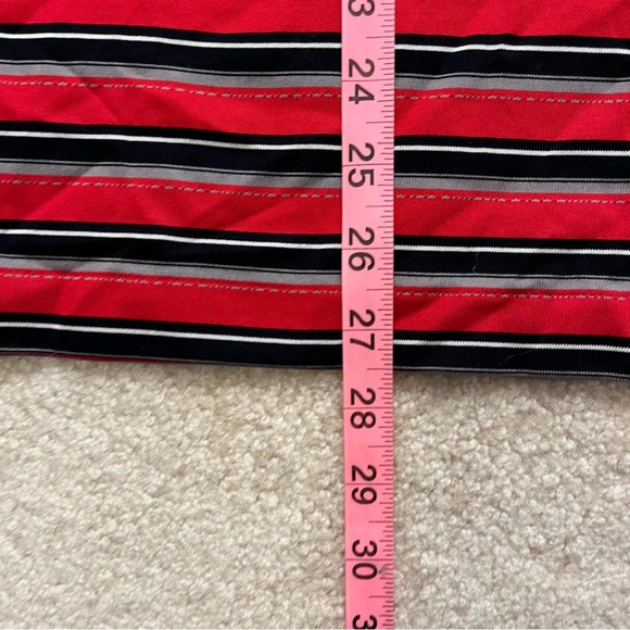 Tiger Woods Collection Polo Shirt Mens Medium Red Black Stripes Nike Golf DriFit - Picture 10 of 10